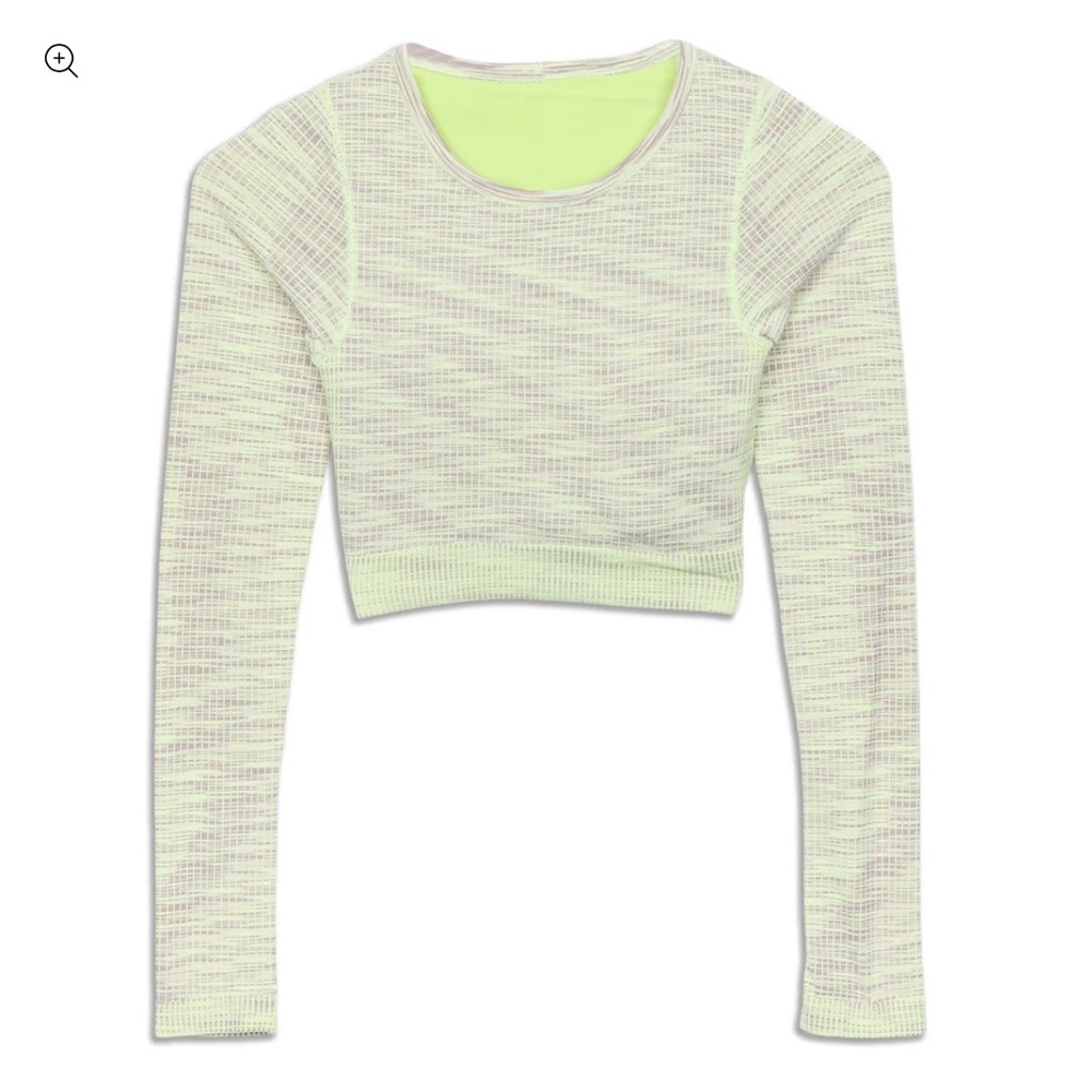 Lululemon Ebb to Street long sleeve cropped shirt.